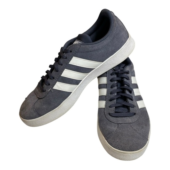 Adidas Sambas VL Court 3.0 Gray and White Suede Sneakers Size 8 - Picture 5 of 16